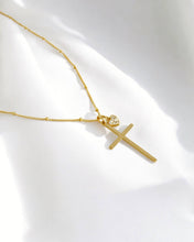 Theresa Charm Religious Cross Necklace Gold Filled