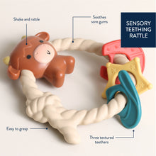 Ritzy Rattle™ Silicone Teether Rattles  | Highland Cow