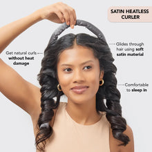 Satin Heatless Curling Set | Sunset Tie Dye & Charcoal