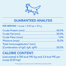 Colostrum Immune System Powder Supplement for Dog: 120 scoops