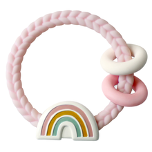 Ritzy Rattle™ Silicone Teether Rattles  | Highland Cow