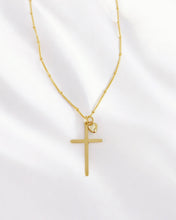 Theresa Charm Religious Cross Necklace Gold Filled
