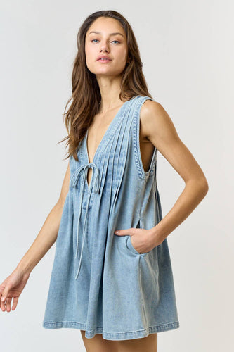 Pia Denim Romper