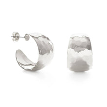 Hammered Vintage Style Hoops: Yellow Gold