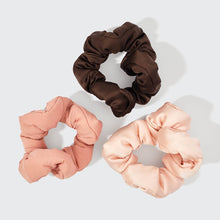 Recycled Fabric Cloud Scrunchies 3pc Set | Rosewood