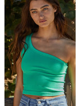 The One Shoulder Ribbed Tanks