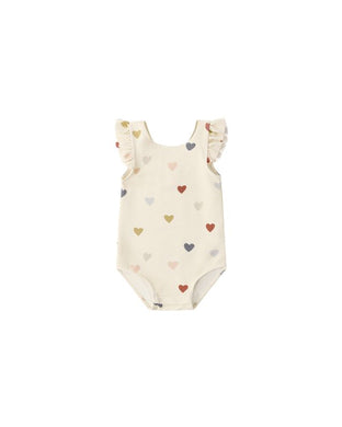 Scoop Back One-Piece Swimsuit || Confetti Hearts