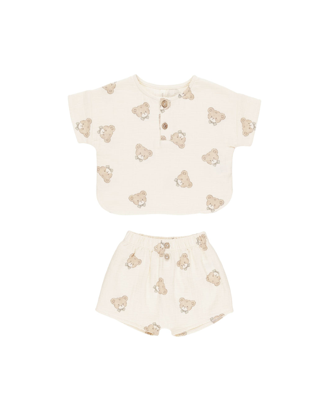 Woven Boxy Top + Short Set || Teddy