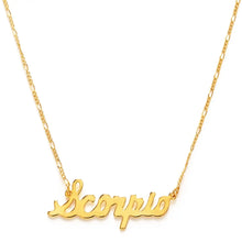 Zodiac Script Necklaces