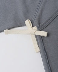 Wrap Top + Footed Pant Set || Slate | QM201MATH