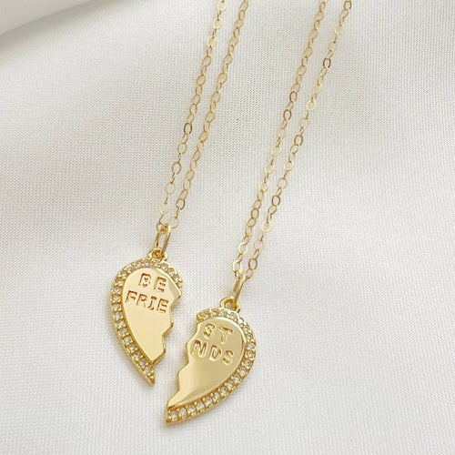 Bestie Best Friend Necklace, Set of 2