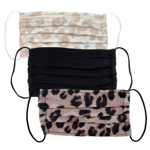 Cotton Mask 3pc Set | Leopard