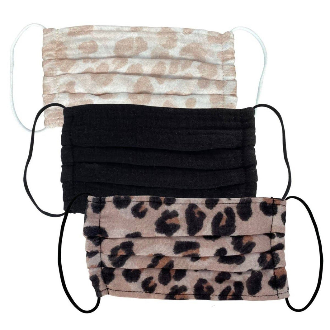 Cotton Mask 3pc Set | Leopard