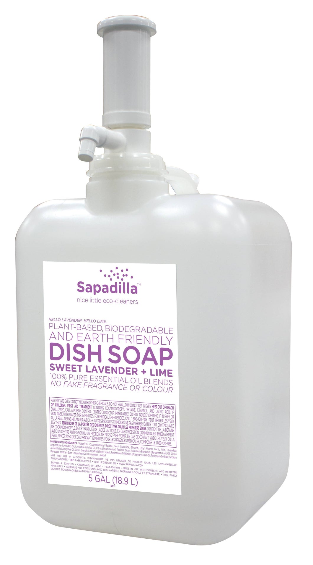 Sapadilla Soap Co - Dish Soap Bulk - 5 gallon bulk