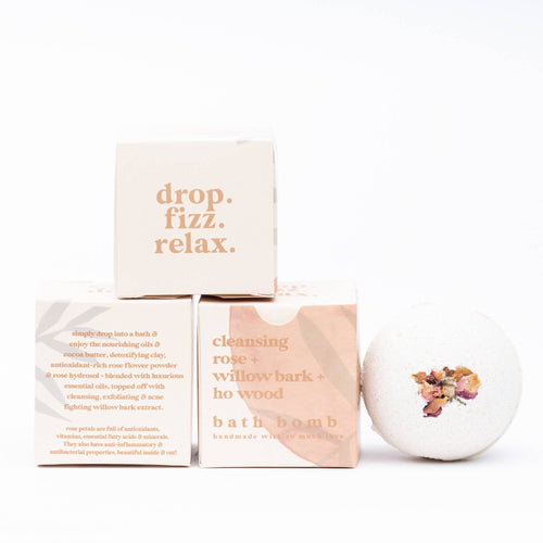 Ginger June - Rose + Willow Bark + Ho Wood Bath Bomb