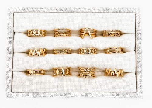 Adjustable Gold Plated Rings