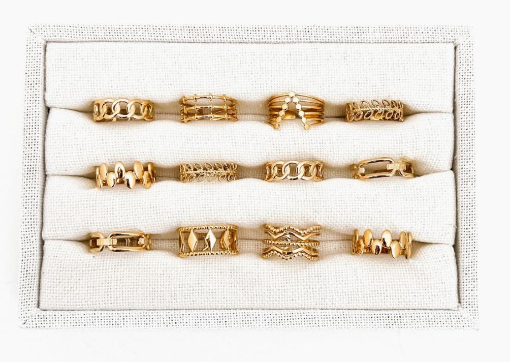 Adjustable Gold Plated Rings