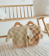 Checkered Knit Sweater | Lime
