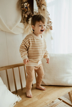 Striped Knit Sweater - Fawn