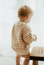 Striped Knit Sweater - Fawn