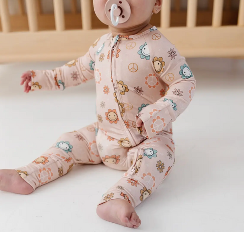 Peace + Love Bamboo Fold-over Zip Sleeper
