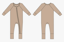 Toasted Almond Bamboo Fold-over Feet Zip Sleeper