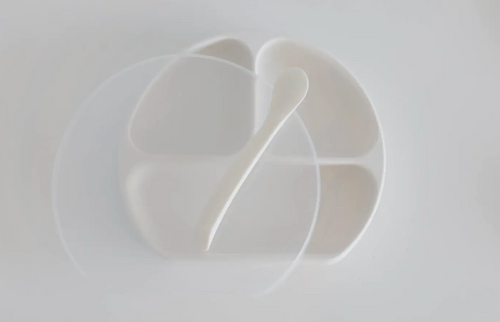 Silicone Suction Plate With Lid and Spoon