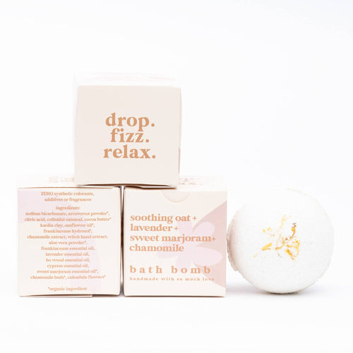Ginger June - Oat + Lavender + Chamomile Bath Bomb
