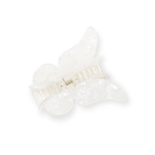 White Butterfly Claw Clip