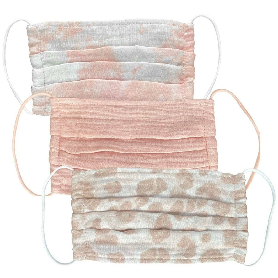 Cotton Mask | 3 pc Set - Blush