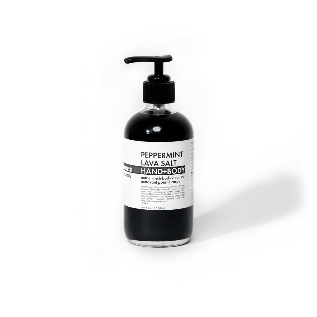 Peppermint Lava Salt Hand + Body Wash